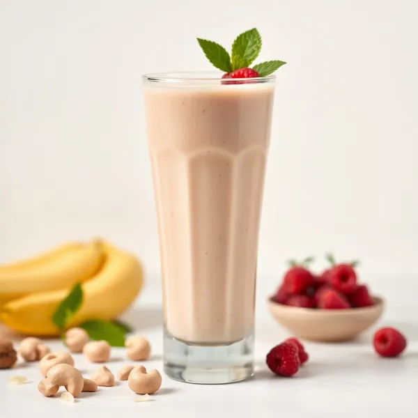 Smoothie Saudável de Proteína com Leite de Caju