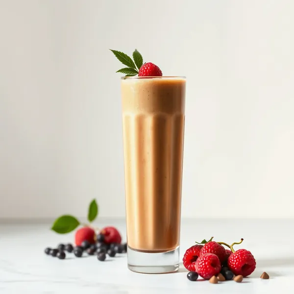 Smoothie Saudável de Proteína com Café Frio