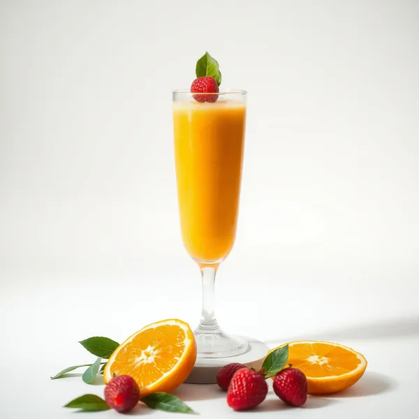 Smoothie Saudável de Proteína e Suco de Laranja