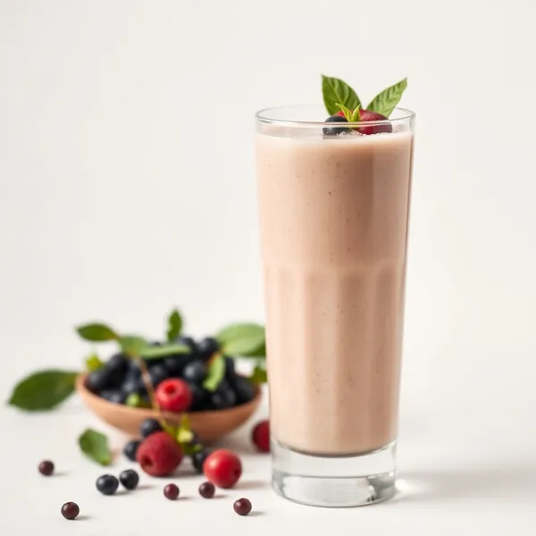 Smoothie Saudável de Proteína em Pó e Leite de Ervilha