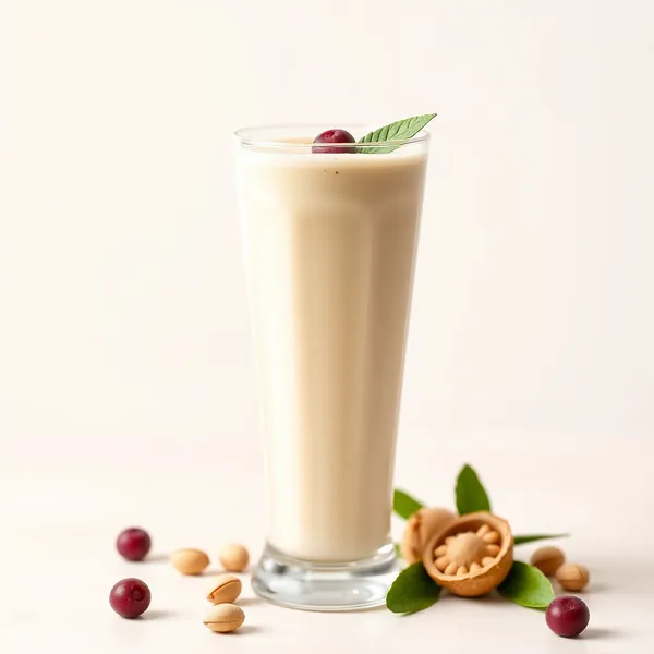 Batido Saludable de Proteína en Polvo y Leche de Pistacho