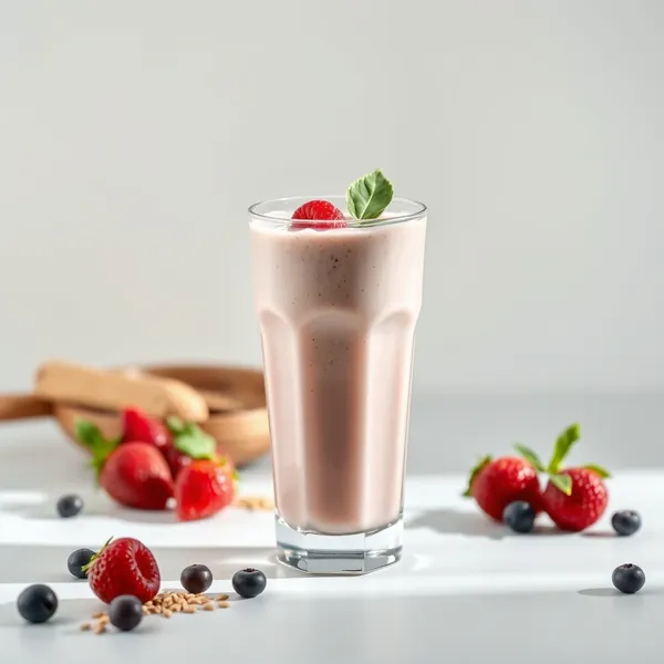 Smoothie Saudável de Proteína em Leite de Espelta