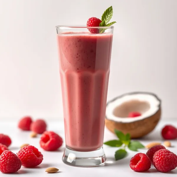 Smoothie Sano al Lampone, Mandorla e Latte di Cocco