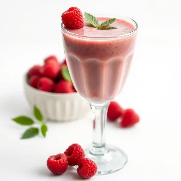 Healthy Raspberry Hemp Milk Smoothie