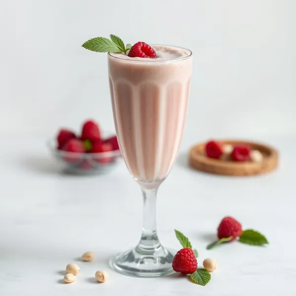 Smoothie Sain à la Framboise et au Lait de Macadamia