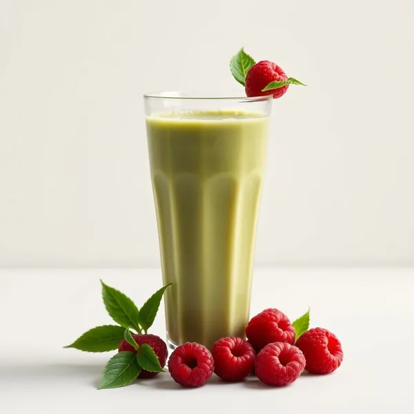 Healthy Raspberry Matcha Tea Smoothie