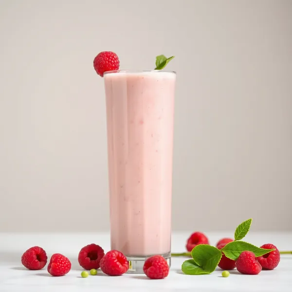 Smoothie Sain à la Framboise et au Lait de Pois