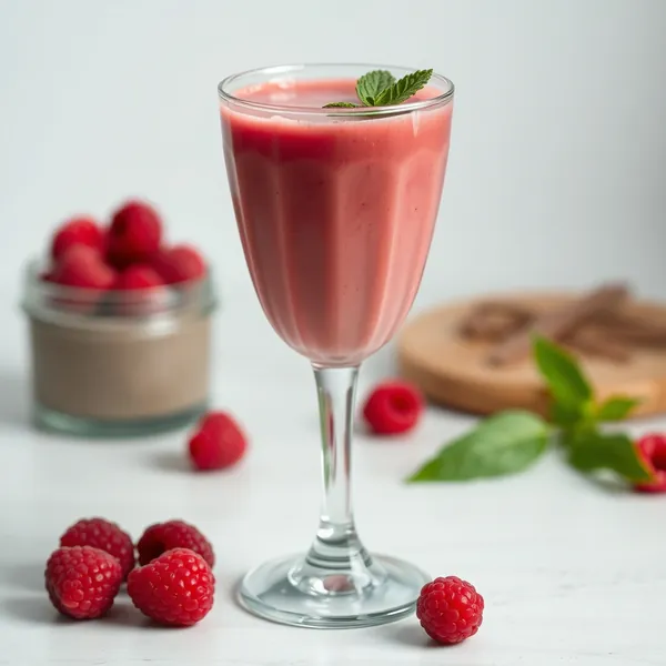 Smoothie Sain à la Framboise et au Lait de Riz