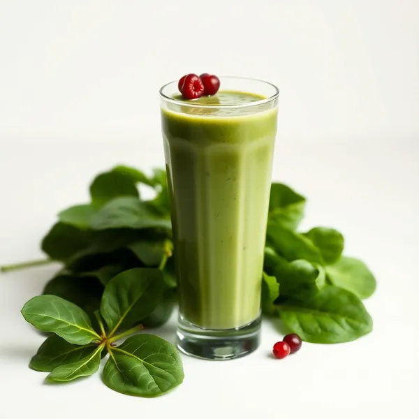 Gesunder Spinat-Hanfmilch-Smoothie