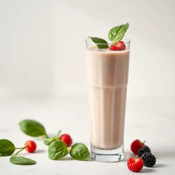 Healthy Spinach Kefir Milk Smoothie