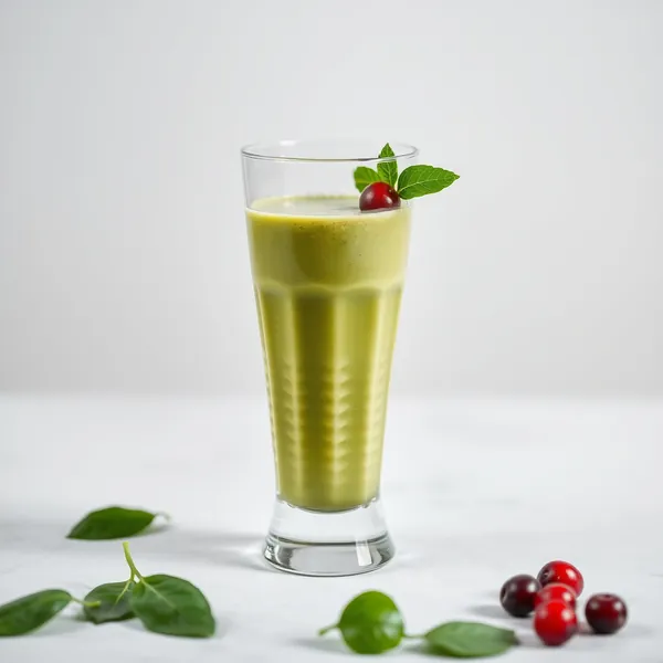 Smoothie Saudável de Espinafre e Chá Matcha