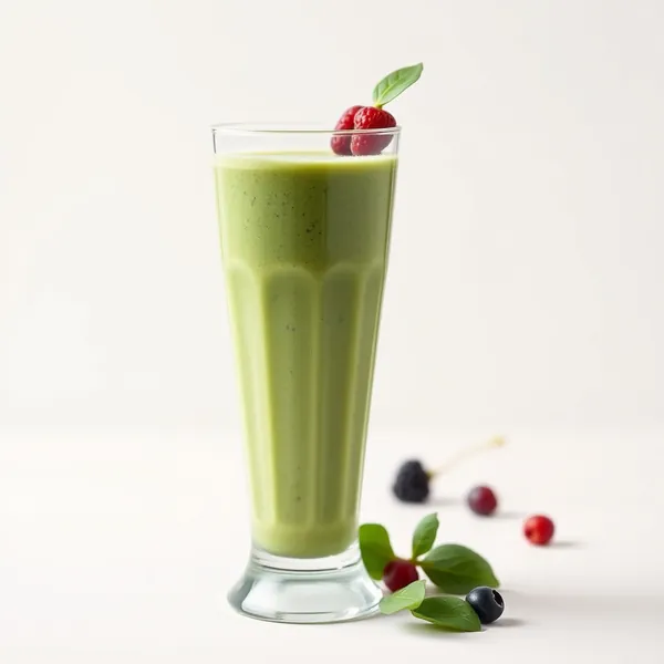 Smoothie Saudável de Espinafre e Leite de Ervilha