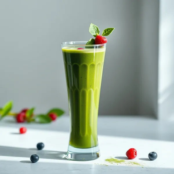 Smoothie Sain de Spiruline et Matcha