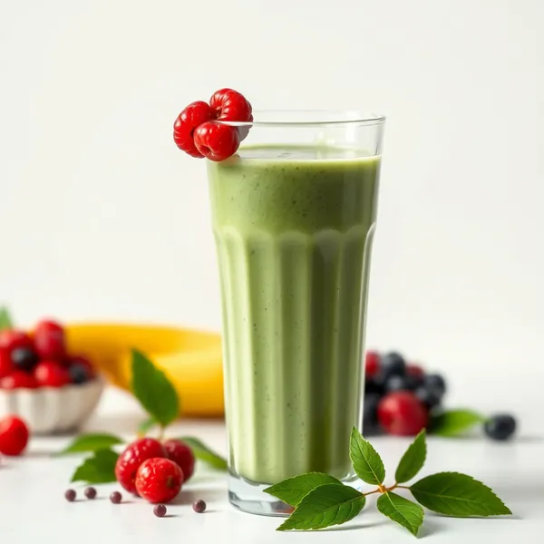 Gesunder Spirulina Reis Milch Smoothie