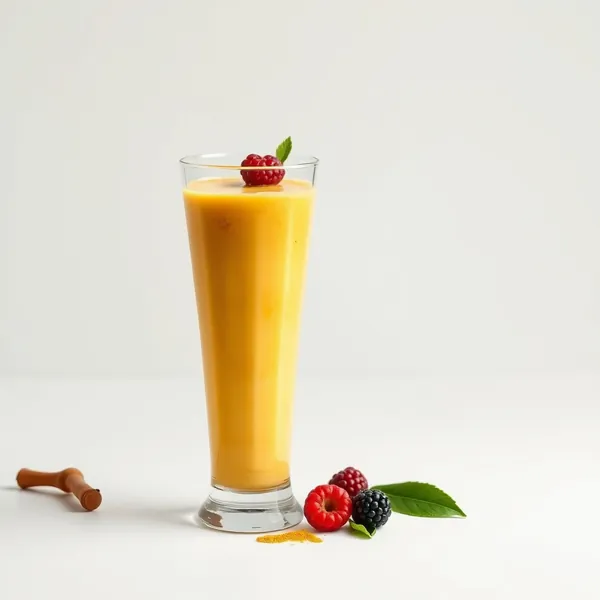 Smoothie Saudável de Cúrcuma e Leite de Cannabis