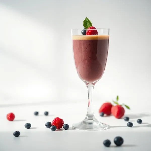 Smoothie d'Açaí avec Café Froid et Riche en Protéines