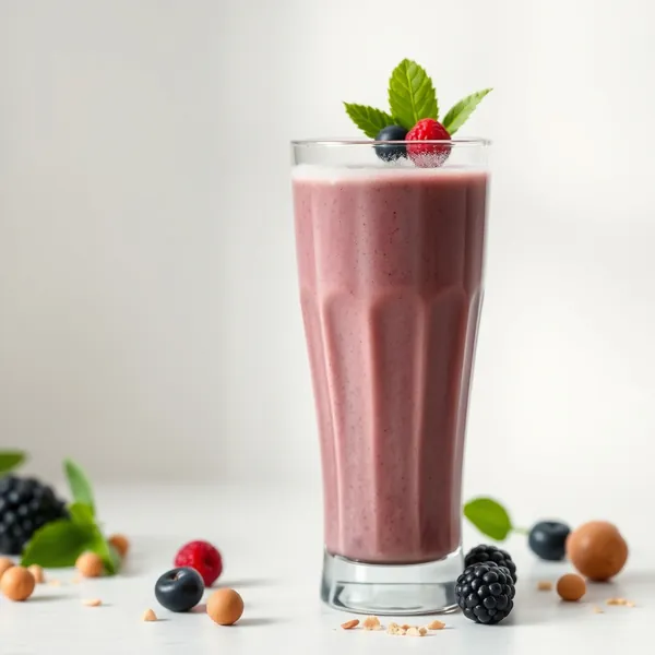 High Protein Acai Hazelnut Milk Smoothie