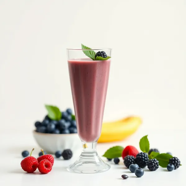 Hochprotein Açaí Kefir Milch Smoothie