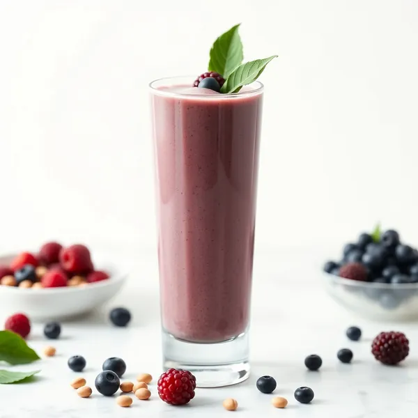 High Protein Acai Pea Milk Smoothie