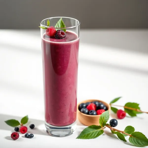 Smoothie Haut en Protéines d'Açaï et Lait d'Épeautre