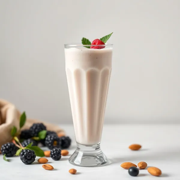 Smoothie Haut en Protéines Beurre d'Amande et Lait de Kefir