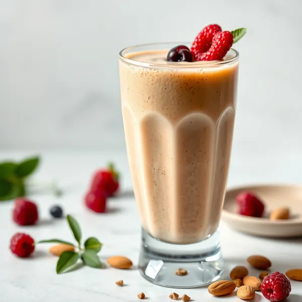 Smoothie Haut en Protéines Beurre d'Amande Lait de Riz
