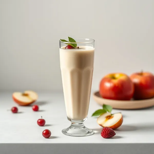 Smoothie mit Apfel und Dinkelmilch Hoch in Protein