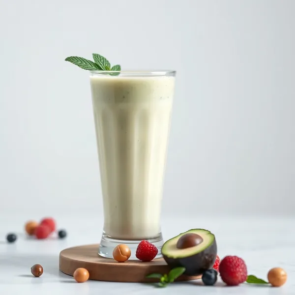 High Protein Avocado Hazelnut Milk Smoothie