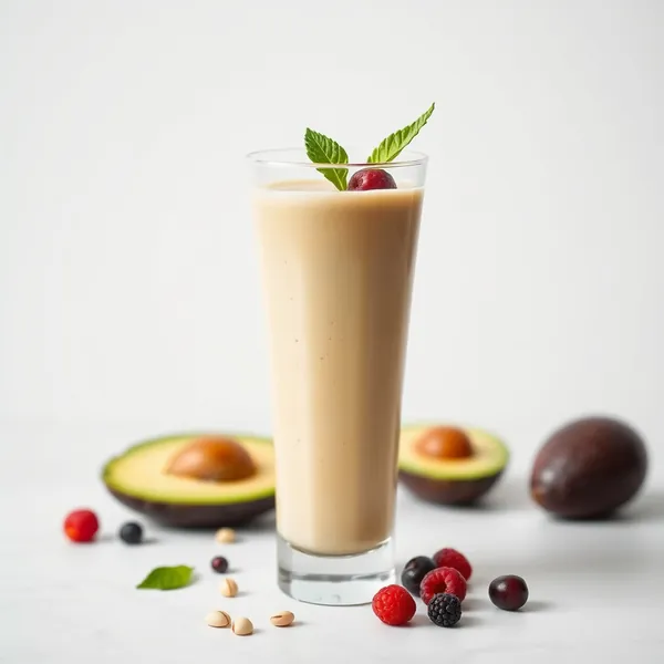 Smoothie de Abacate e Leite de Macadamia Alto em Proteínas