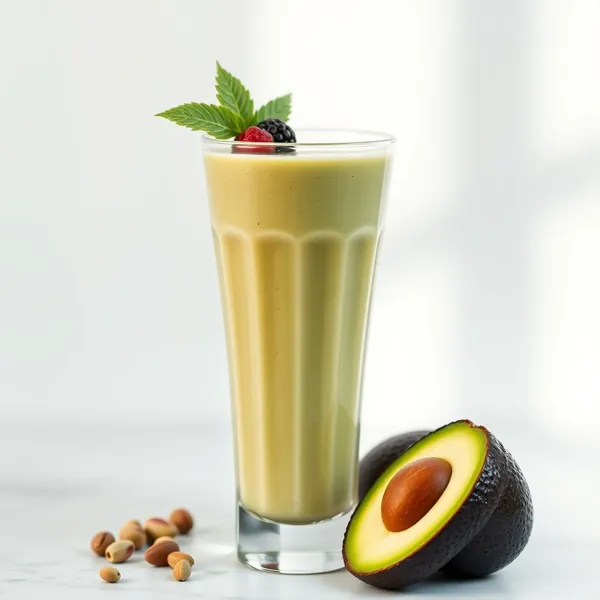 Smoothie Haut en Protéines d'Avocat et de Lait de Pistache