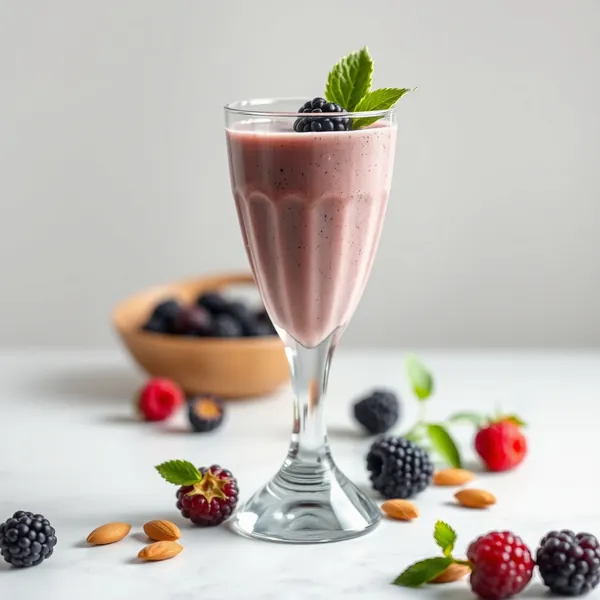 Smoothie de Amêndoa e Amora Alta em Proteínas