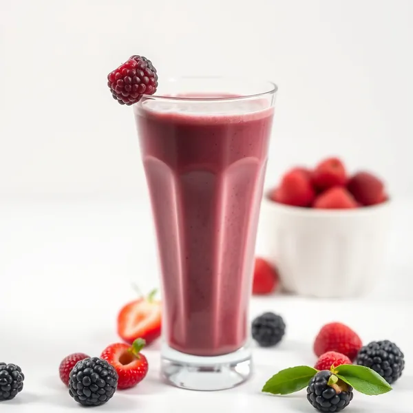 Smoothie de Iogurte Grego com Amoras e Alto em Proteínas