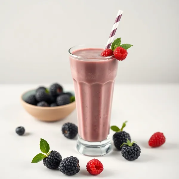 High Protein Blackberry Hemp Milk Smoothie