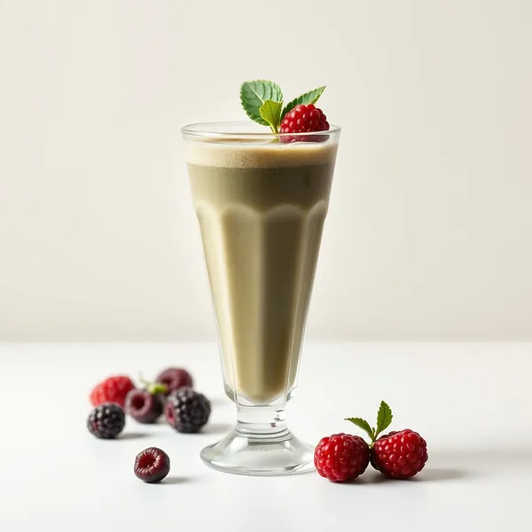 Smoothie Haut en Protéines aux Mûres et Matcha