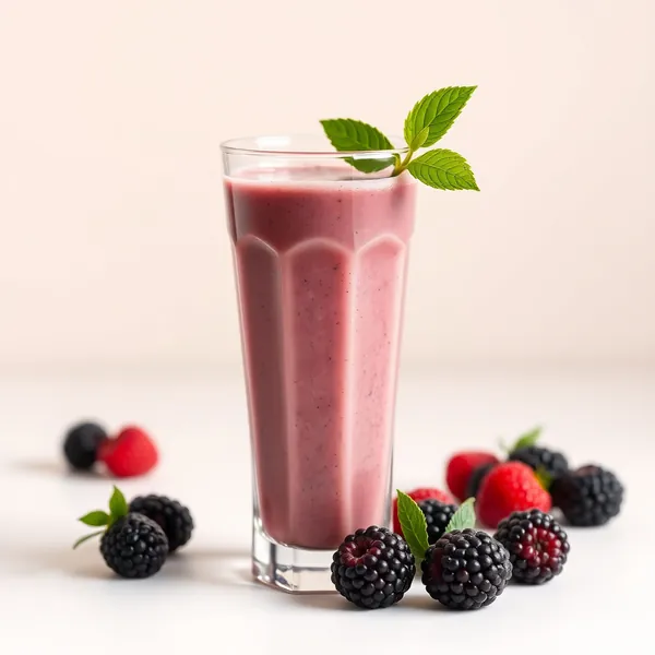 High Protein Blackberry Oat Milk Smoothie