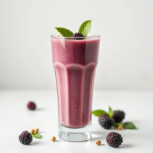 Smoothie Haut en Protéines aux Mûres et Lait de Pois