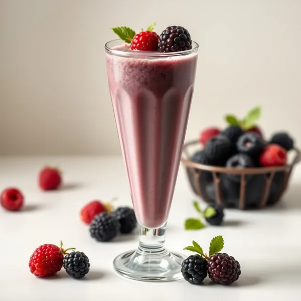 Smoothie de Soja com Amoras Alto em Proteínas