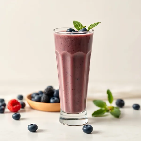 High Protein Blueberry Cold Brew Coffee Smoothie