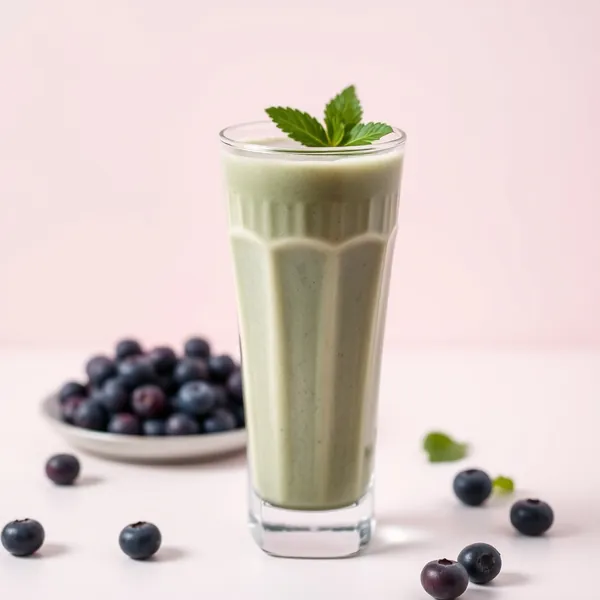 High Protein Blueberry Matcha Tea Smoothie