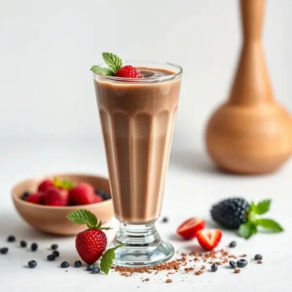 Smoothie de Yogurte Grego e Cacau Alto em Proteínas
