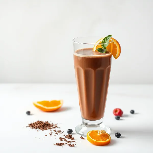High Protein Cacao Powder Orange Juice Smoothie