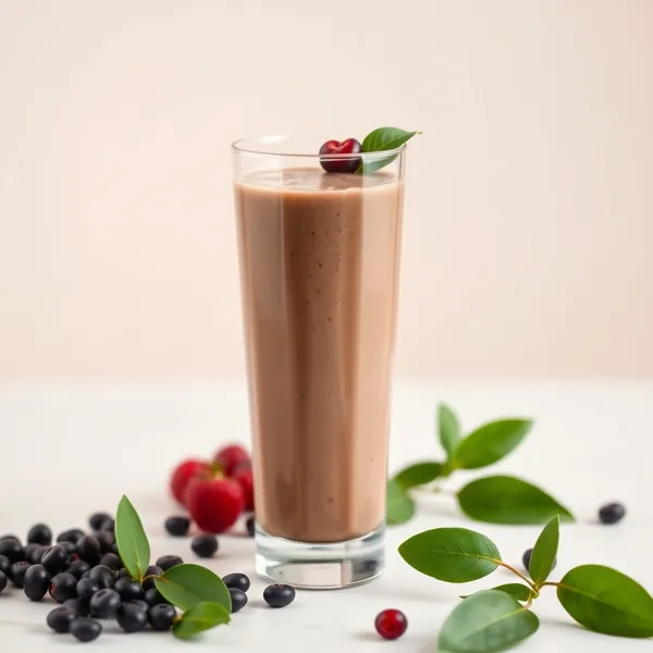 Smoothie de Cacau em Pó Alto em Proteína e Leite de Ervilha