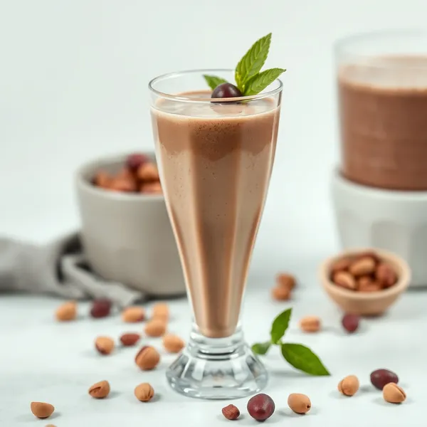 Smoothie de Cacao en Poudre Haut en Protéines et Lait de Pistache