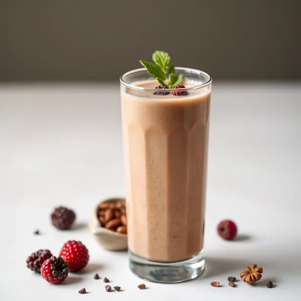 Smoothie au Lait d'Épeautre et Poudre de Cacao Haut en Protéines