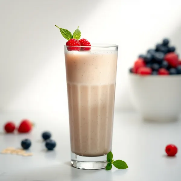 Smoothie de Leite de Aveia com Chia e Alta Proteína