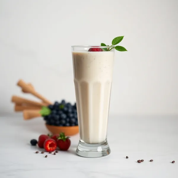 Smoothie au Lait de Riz et Graines de Chia Haut en Protéines