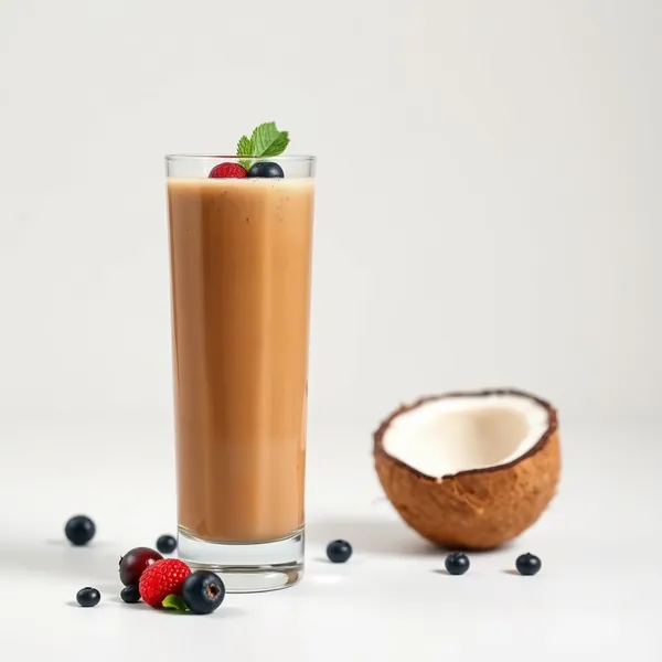 Smoothie au Café Froid et au Coco Riche en Protéines