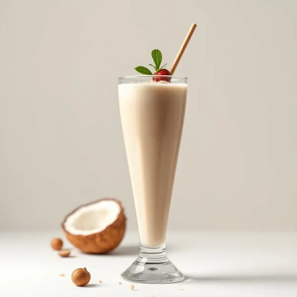 Smoothie de Leite de Coco e Avelã Alto em Proteínas