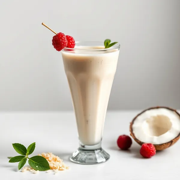 Smoothie au Lait de Riz et de Noix de Coco Haut en Protéines