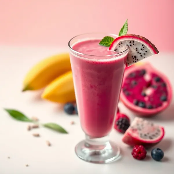 High Protein Dragonfruit Hemp Milk Smoothie